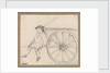 Small sketch of a farm-hand sitting on a cart by Robert Streatfeild