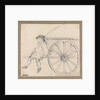 Small sketch of a farm-hand sitting on a cart by Robert Streatfeild
