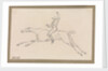 Small sketch of a jockey on a galloping racehorse by Robert Streatfeild