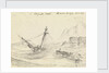 Corvette HMS 'Orestes' at anchor in a storm at Malaga by William Hay Wardrop