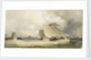A schooner and a Dutch vessel close hauled in a fresh breeze in St Helier's Bay, Jersey, 1846 by Alfred Herbert