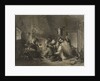 This View of the Interior of Longstone Lighthouse, Fern Islands, Grace Darling and her parents administering to the unfortunate survivors Saved from the wreck of The 'Forfarshire' Steam Packet on the 7th September, 1838... by H.P. Parker