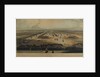 An elevated view of the West India Docks by William Daniell