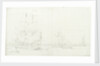 An English third-rate drying sails and several galliots becalmed off Greenwich by Willem van de Velde the Elder