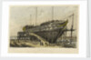 The 'Nelson' on the Stocks, building at Woolwich in the Year 1814 by L. Francia