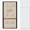 Seven illustrations on two cards regarding article on 'Trows ' in Mariner's Mirror by Robert Morton Nance