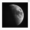 Astronomical glass plate slide of the Moon in first quarter (1899) by Unknown