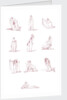 A compilation of Emma Hamilton's Attitudes in red by National Maritime Museum Photo Studio after Frederick Rehberg