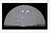 Astronomical black and white glass slide of diagram of Moon's position on star chart over London by Unknown