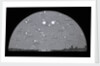 Astronomical black and white glass slide of diagram of Moon's position on star chart over London by Unknown