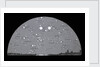 Astronomical black and white glass slide of diagram of Moon's position on star chart over London by Unknown