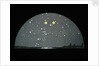 Astronomical black and white glass slide of diagram of Moon's position on star chart over London by Unknown