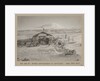 Hut and Mt. Erebus photographed by moonlight by Herbert George Ponting
