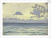 Seascape, ships on a calm horizon by John Everett