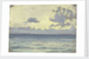 Seascape, ships on a calm horizon by John Everett