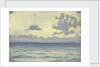 Seascape, ships on a calm horizon by John Everett