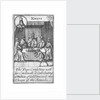 1588 Armada Playing Cards, Knave of Hearts. 'The Pope consulting with his Cardinalls & Contributing a Million of Gold towards the Charge of the Armada' by unknown