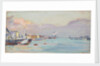 A harbour scene by John Everett
