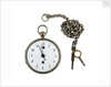 Silver pocket watch and chain by Godemars Freres et Capt.
