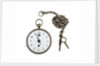 Silver pocket watch and chain by Godemars Freres et Capt.