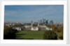 Autumnal image of the Queens House in Greenwich including a view from General Wolfe statue & the park by National Maritime Museum