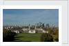 Autumnal image of the Queens House in Greenwich including a view from General Wolfe statue & the park by National Maritime Museum