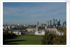 Autumnal image of the Queens House in Greenwich including a view from General Wolfe statue & the park by National Maritime Museum