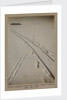 Adelie penguin track and sledge track crossing by Herbert George Ponting