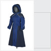 Royal & navy blue gabardine coat by Nathalie Murcott