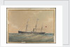 Screw steam ship flying Satsuma flag, probably 'Lotus' by Unknown