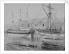 The 'Mary Dugdale' (1835) alongside a quay at Swansea. Inversed digital file to create b&w positive by Calvert Richard Jones