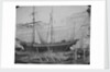 Maltese sailing vessel shore, possibly under repair. Inversed digital file to create b&w positive by Calvert Richard Jones