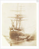 Port bow view of an unidentified brig dried out off the quayside, possibly at Swansea by Calvert Richard Jones