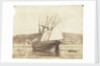 Schooner with sails set, dried out at Swansea by Calvert Richard Jones