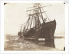 Stern views of the Mary of St Ives and the Liberty of Teignmouth dried out at Swansea by Calvert Richard Jones