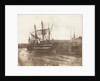 Port quarter view of the barque 'Cobre' (1844) dried out at Swansea by Calvert Richard Jones