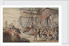 Embarking troops and horses at Ramsgate by John Augustus Atkinson