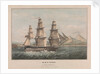 HMS 'Indus' (Captn. Sir I. Stirling C.B.) leaving the Bay of Naples 13th June 1843 by Charles Frederick de Brocktorff