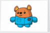 Space Ted in blue uniform with badge by Anonymous