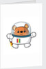 Space Ted in his space suit with jetpack ignited by Anonymous