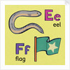 Eel and flag children graphic by Anonymous