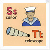 Sailor and telescope children graphic by Anonymous