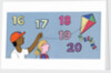 16, 17, 18, 19 and 20. A boy and girl, flying a kite childrens graphic by Anonymous