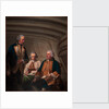 Vice-Admiral Sir Samuel Cornish, Captain Richard Kempenfelt and Thomas Parry by Tilly Kettle