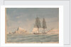 HM Brig Wizard off the island of Maritimo (western Sicily) by Unknown