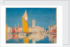 Unidentified harbour scene - the yellow sail by Unknown