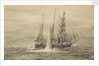 Merope in action with a U Boat by William Lionel Wyllie