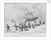 The frigate 'Proserpine', lost March 1799 off Newark Island in the Elbe by John Thomas Serres