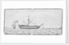 View of HMS 'St George' after being on shore on the bar of Lisbon (1785) by G. B. Lawrence