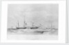 Penninsular and Oriental Steam Navigation Company's steam ships at sea. 'Oriental',  'Montrose' and 'Great Liverpool' by unknown